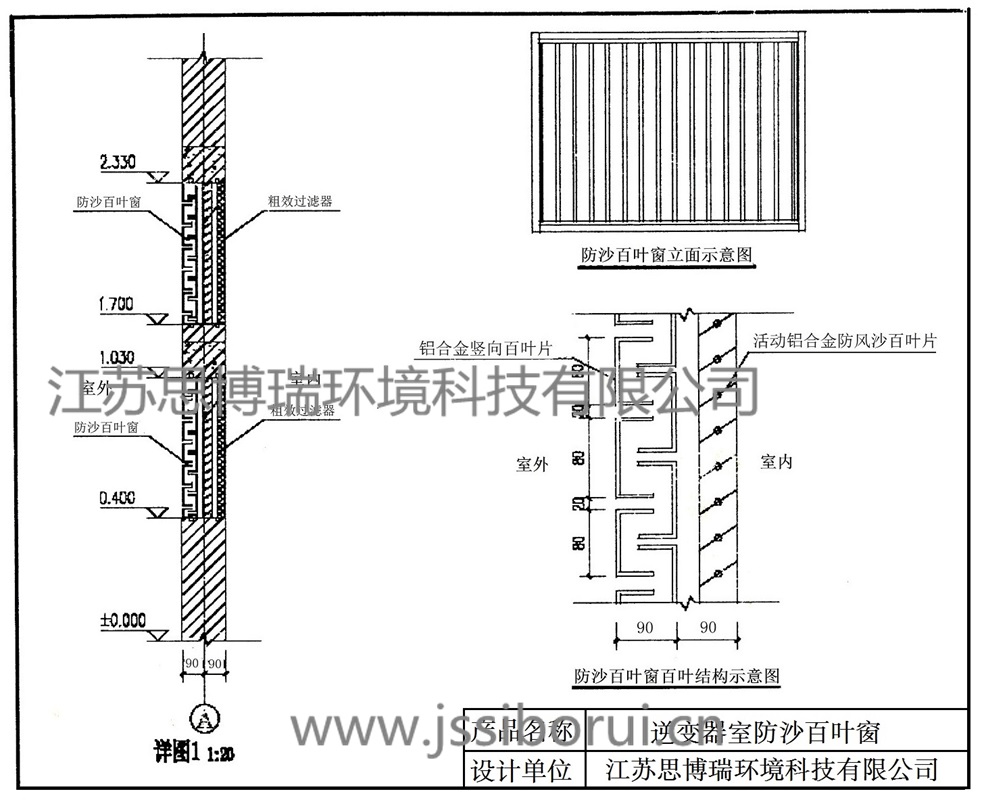 防沙百叶窗