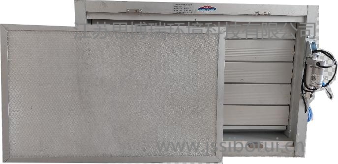 法兰式铝合金双层防沙排沙防雨手动电动调节百叶窗（隔热保温、沙尘自净型）